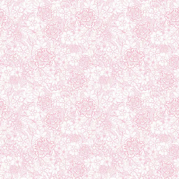 Pastel hatları pürüzsüz desen Floral halk arkaplan çiçekleri beyaz arka planda duvar kağıdı bitkileri dekoratif çiçek desenleri çizmiş. Ev dekorasyonu, kumaş, halı, ambalaj, kart çizimi için tasarım