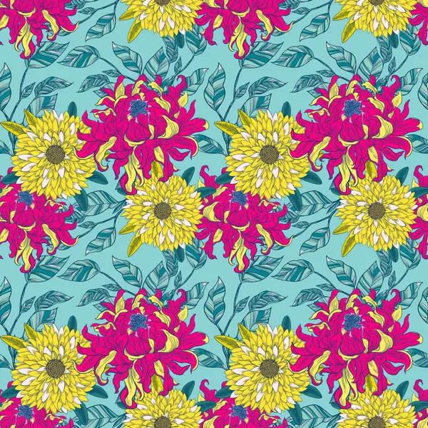 El çizimi rengarenk çiçekler. Dijital Clipart Eatern Asya tarzı kumaş, tekstil, giysi, ambalaj kağıdı, kapak, afiş, ev dekorasyonu, soyut arkaplan