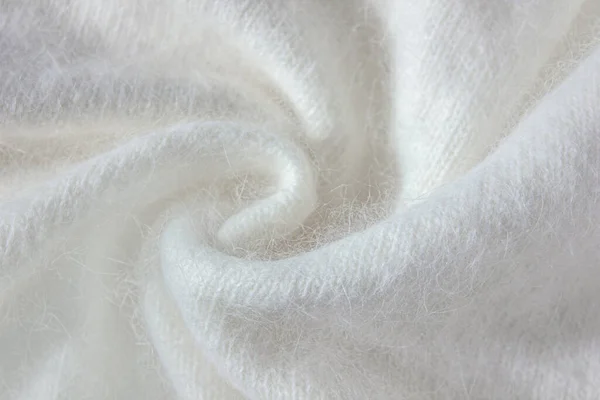 Remolino Tela Alpaca Blanca Textura Suéter Lana Mohair — Foto de Stock