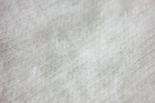 以安哥拉或羊毛为主要原料的白色针织面料 白卡什米尔背景 — 图库照片