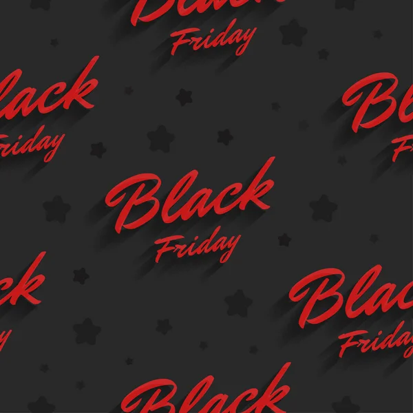 Vector Illustration Red Lettering Black Friday Pattern Black Background Websites — Stock Vector