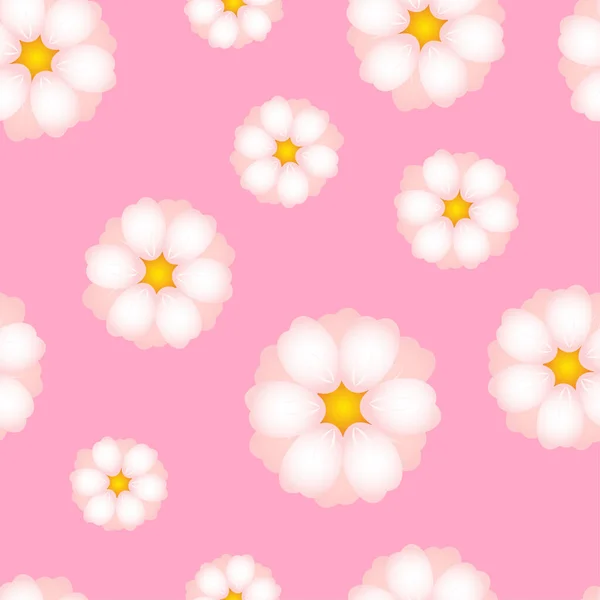Kirschblüten Nahtloses Muster Japanische Blühende Kirsche Symbolisiert Den Frühling Und — Stockvektor