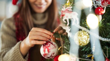 Evde yeni yıl kutlaması kavramı