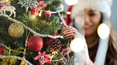 Evde yeni yıl kutlaması kavramı