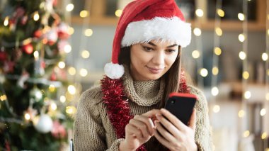 Evde yeni yıl kutlaması kavramı