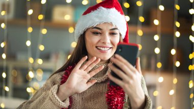 Evde yeni yıl kutlaması kavramı