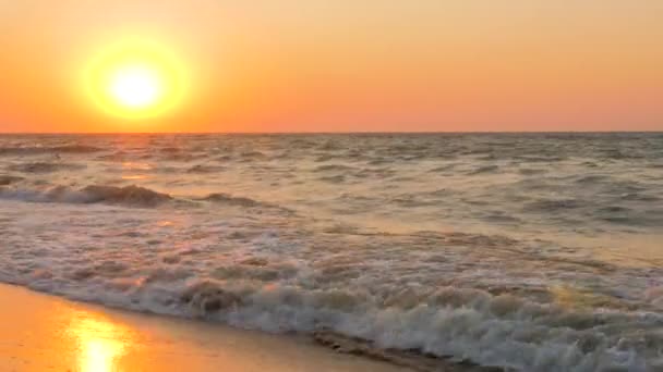 Sunset Water Shore Sea Sunrise Beach Sea Summer Beach Morning — Vídeos de Stock