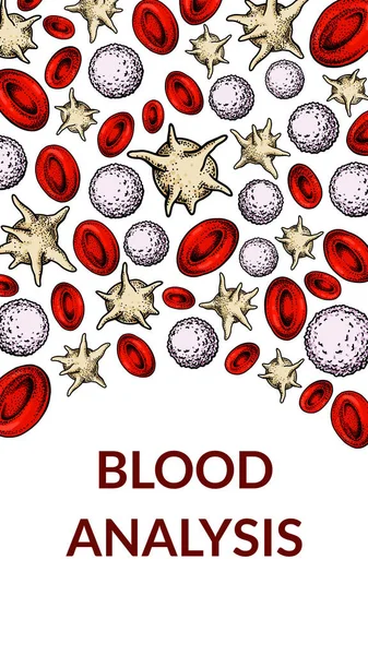 Sfondo Cellule Del Sangue Progettazione Esami Del Sangue Anemia Donazione — Vettoriale Stock