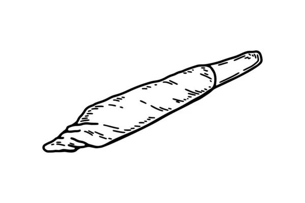 Charro Canábis Ilustração Vetorial Desenhada Mão Estilo Esboço Casca Marijuana —  Vetores de Stock