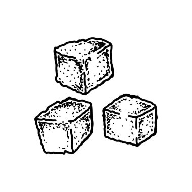 CBD şekerleme. Esrar jölesi. Kenevir tatlısı. Marihuana şekeri. El çizimi vektör illüstrasyonuName.