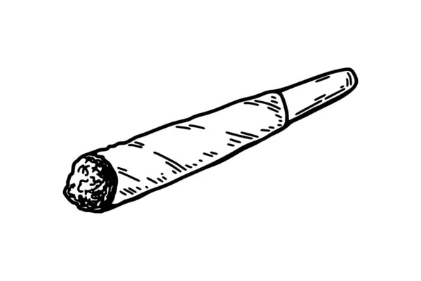 Charro Canábis Ilustração Vetorial Desenhada Mão Estilo Esboço Casca Marijuana —  Vetores de Stock
