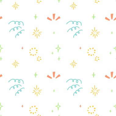 Güzel çizgi karalaması, kusursuz desen. Çocukça çizim tasarımı. Bebek partisi dekorasyonu.