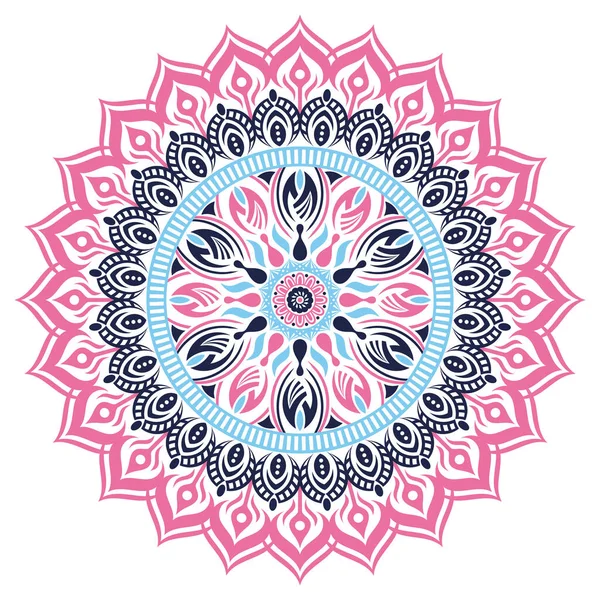 Abstraktní Orientální Dekorativní Květinová Mandala Barevné Vektorové Ilustrace Royalty Free Stock Ilustrace