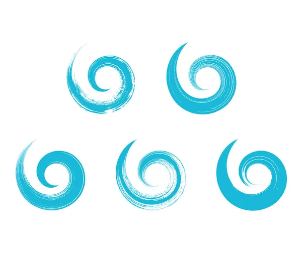 Conjunto Varios Elementos Diseño Espiral Ilustración Vectorial — Vector de stock