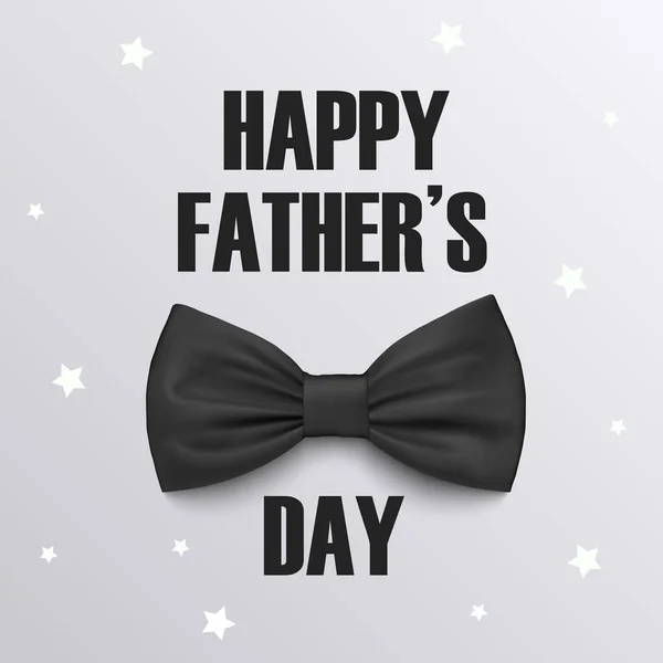 Fathers Day Poster Bow Tie Dark Design Vector Eps — Stock Vector