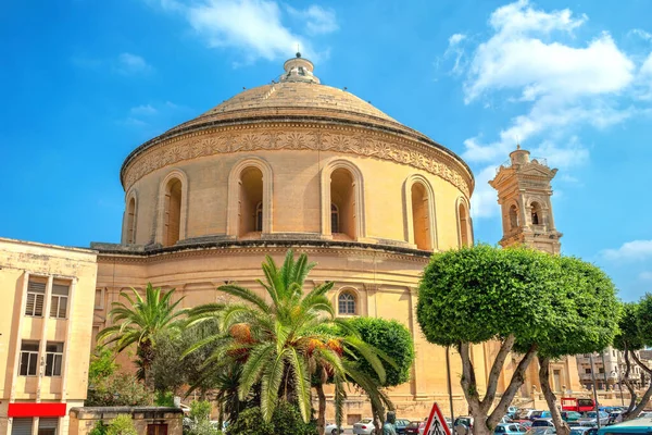 Вид Купол Церкви Санта Мария Ассунта Богоматерь Ротонда Моста Мальта — стоковое фото