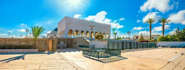 Vista Panorâmica Praça Mausoléu Rei Mohammed Localizado Lado Oposto Hassan — Fotografia de Stock