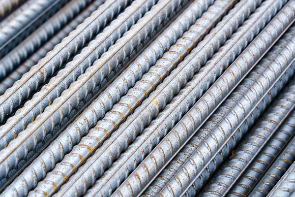Steel Iron Industry Material Steel Bars Building Foundation Construction Background — Stock Photo, Image