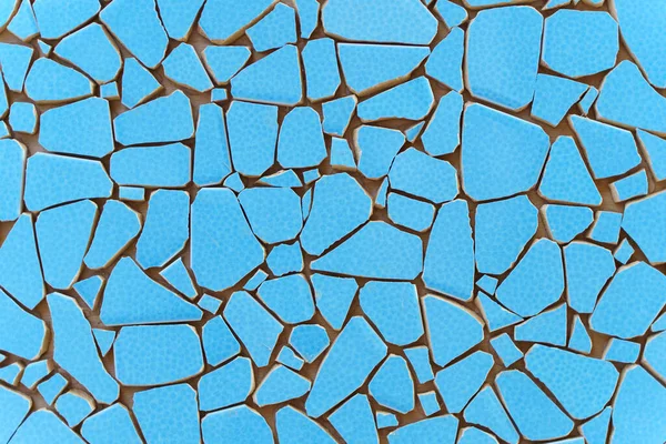 Mozaïekachtergrond Blauw Abstract Patroon Handgemaakte Keramische Tegels Muur Decoratie Interieur — Stockfoto