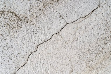 Çatlak alçı ve kirli grunge desenli yüzeyle kaplı eski beton duvar. Yüksek kalite fotoğraf