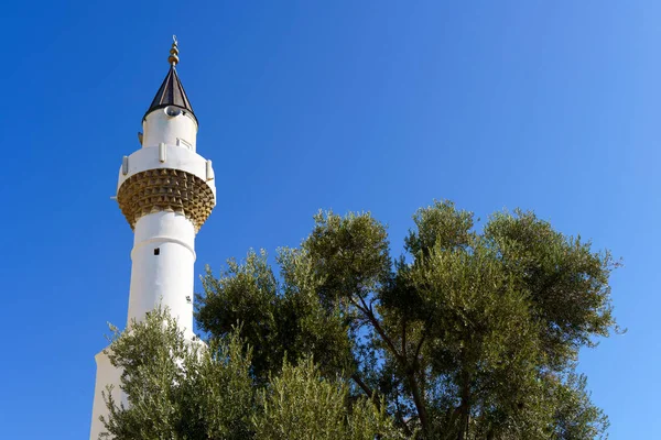 Architektura Islámské Mešity Turecku Pozadí Slunečného Nebe Minaret Muslimské Mešity — Stock fotografie