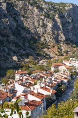 Eski Mugla şehri. Türk kentinin tarihsel kısmı, Yunanlılar tarafından kuruldu. Yüksek kalite fotoğraf