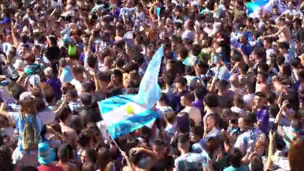 Buenos Aires Argentine Décembre 2022 Les Heureux Fans Football Argentin — Video
