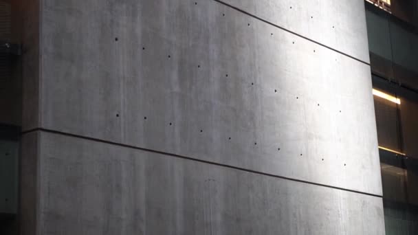 Arkitektonisk Design Modern Byggnad Betong Metall Och Glas Arkitektonisk Abstraktion — Stockvideo
