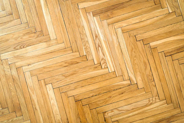 木製の寄木細工の床の背景 リビングルームの床の上に古いヴィンテージのパケット インテリアデザインのコンセプト 高品質の写真 — ストック写真