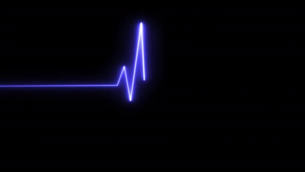 Kalp Atışları Hastanedeki Siyah Ekranda Kalp Atışı Nabız Yüksek Kalite — Stok video