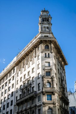 Buenos Aires, Arjantin - 20 Mart 2023: Mimarlık ve Buenos Aires manzarası. Arjantin 'in sömürge mimarisi. Yüksek kalite fotoğraf