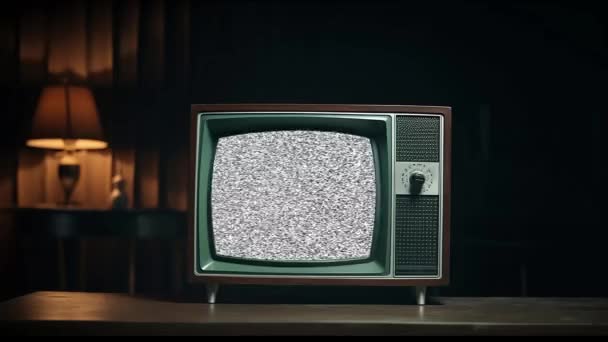 Старый Шумовой Фон Телевизора Создан Генеративным Высококачественные Кадры — стоковое видео