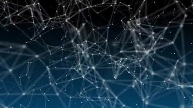 Dijital fütüristik geometrik ağ arkaplanını özetliyor. 3D teknoloji yapısı, tasarım konsepti. - Evet. Yüksek kalite 4k görüntü