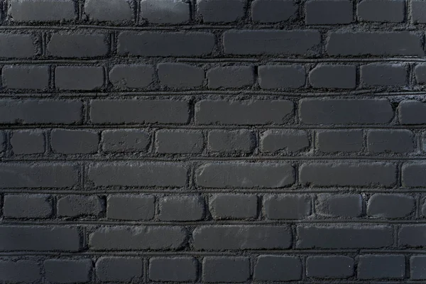 Black Brick Wall Background Dark Brickwork Copy Space High Quality — Fotografia de Stock