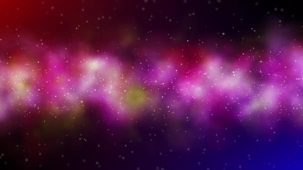 Spazio Universo Galattico Con Stelle Nebulose Nel Cielo Notturno Filmati — Video Stock