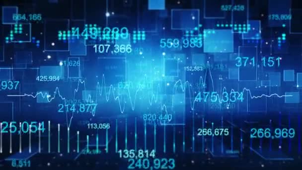 Hintergrund Sind Die Daten Der Aktienkurse Finanzmarkt Und Analyse Wachstum — Stockvideo