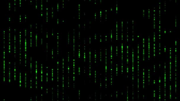 Матричне Тло Зелена Технологія Абстрактний Комп Ютерний Код Великі Дані — стокове відео