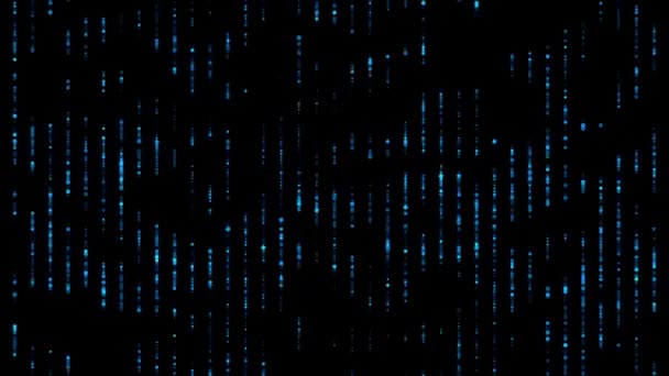 Matrix Achtergrond Blauwe Technologie Abstracte Computercode Big Data Hacken Van — Stockvideo