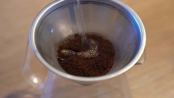 コーヒーチェミックス醸造の背景 コーヒーを飲む代替醸造 高品質のフルHd映像 — ストック動画