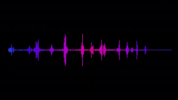 Визуализация Звуковых Волн Пустом Фоне Высококачественные Кадры — стоковое видео