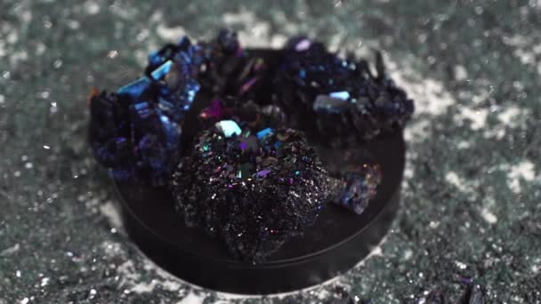 Carboneto Silício Sic Como Carborundum Pedra Mineral Composto Químico Sintético — Vídeo de Stock