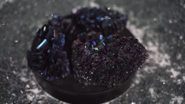 Węglik Krzemu Sic Jako Węglik Kamień Mineralny Syntetyczny Związek Chemiczny — Wideo stockowe