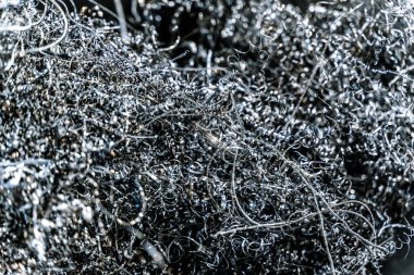 Metal talaşı ve atık üretimi. Fabrikada atık metal. Yüksek kalite fotoğraf
