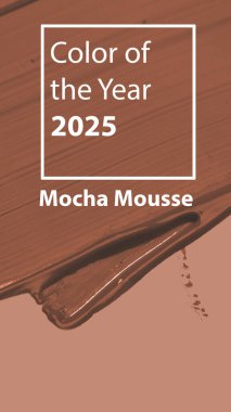 Renk 2025. Mocha rengi arka plan. Yüksek kalite fotoğraf