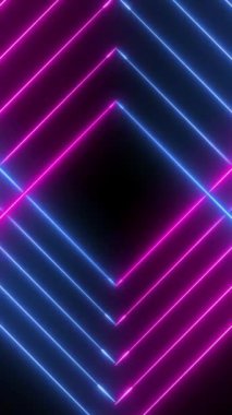 Neon geometrik çizgiler dikey arkaplan. Yüksek kaliteli FullHD görüntüler