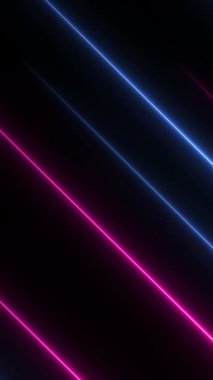 Siyah dikey arkaplanda neon renkli çizgiler. Yüksek kaliteli FullHD görüntüler