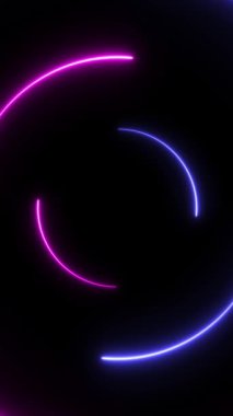 Neon kıvrımlı çizgiler dikey arkaplan. Yüksek kaliteli FullHD görüntüler