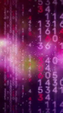 Soyut veri pleksus parçacıkları arkaplanı. Bilimsel teknoloji. Dikey video. Yüksek kaliteli FullHD görüntüler