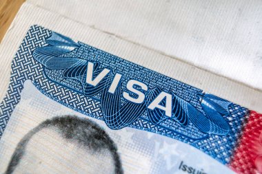 Visa ABD 'nin turizm pasaportu. Yüksek kalite fotoğraf