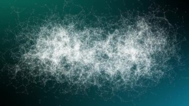 Bilimsel veri akışlarıyla titreşen dinamik ve soyut bir dijital pleksus ağı. Parlak düğümler ve bağlantı hatları, sinirsel ağlara ve gelişmiş yapay zeka sistemlerine benzeyen akıllı bir ağ oluşturur.